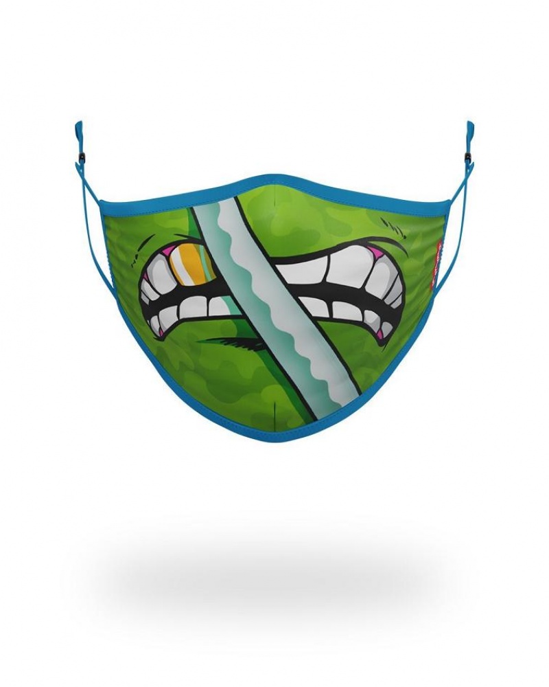 Green Men\'s Sprayground Leonardo Shark Face Masks | IWUC98063