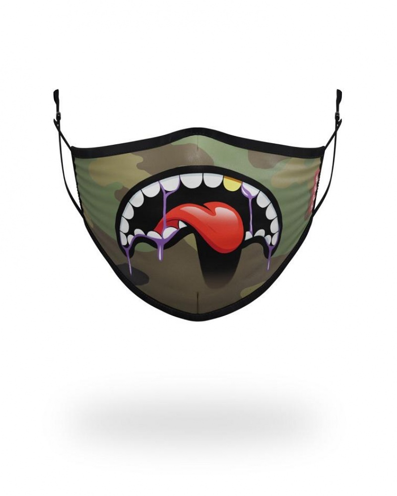 Green Men\'s Sprayground Lucid Shark Face Masks | UBKY34685