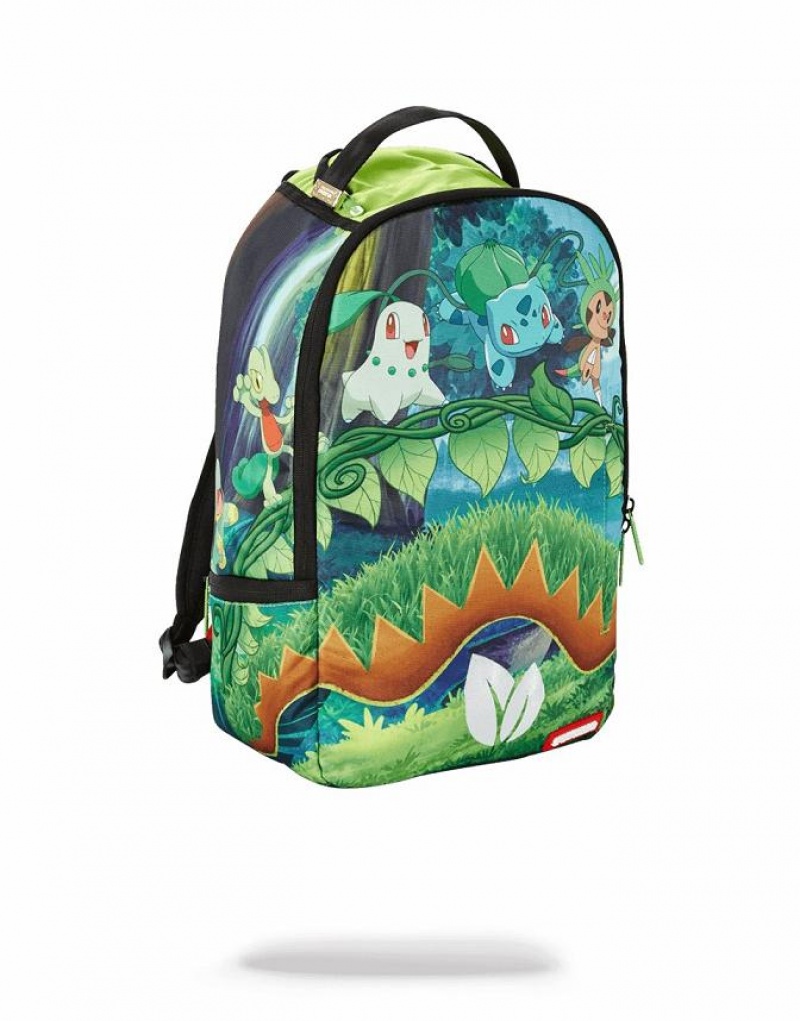 Green Men's Sprayground Pokemon Backpacks | JDPK94305