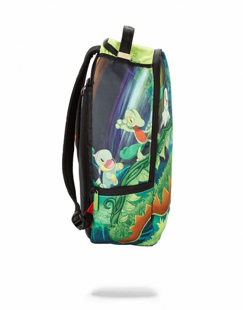 Green Men's Sprayground Pokemon Backpacks | JDPK94305