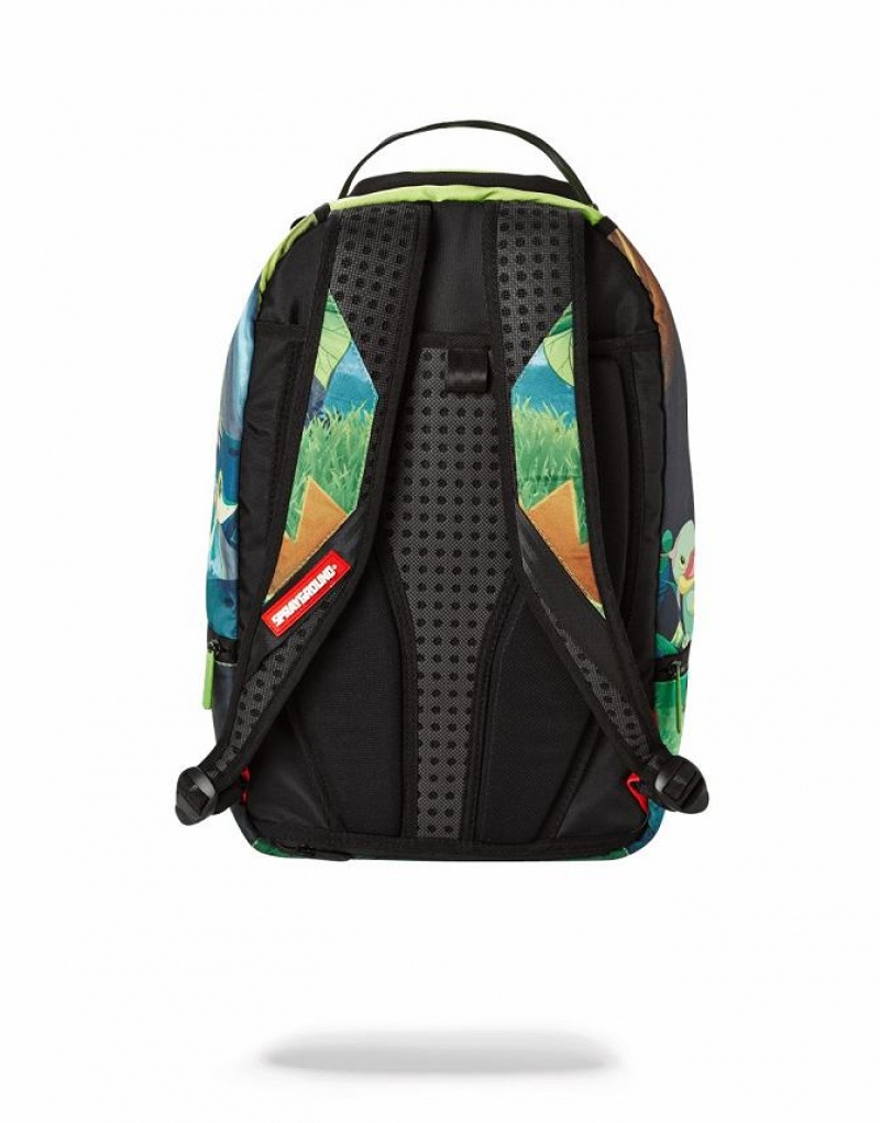 Green Men's Sprayground Pokemon Backpacks | JDPK94305