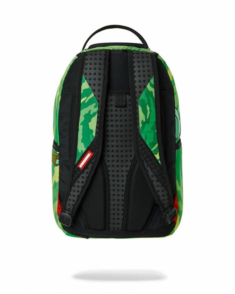 Green Men's Sprayground Rick & Morty Backpacks | AGKF06754