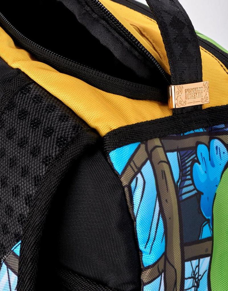 Green Men's Sprayground Rugrats Backpacks | ALEO27481