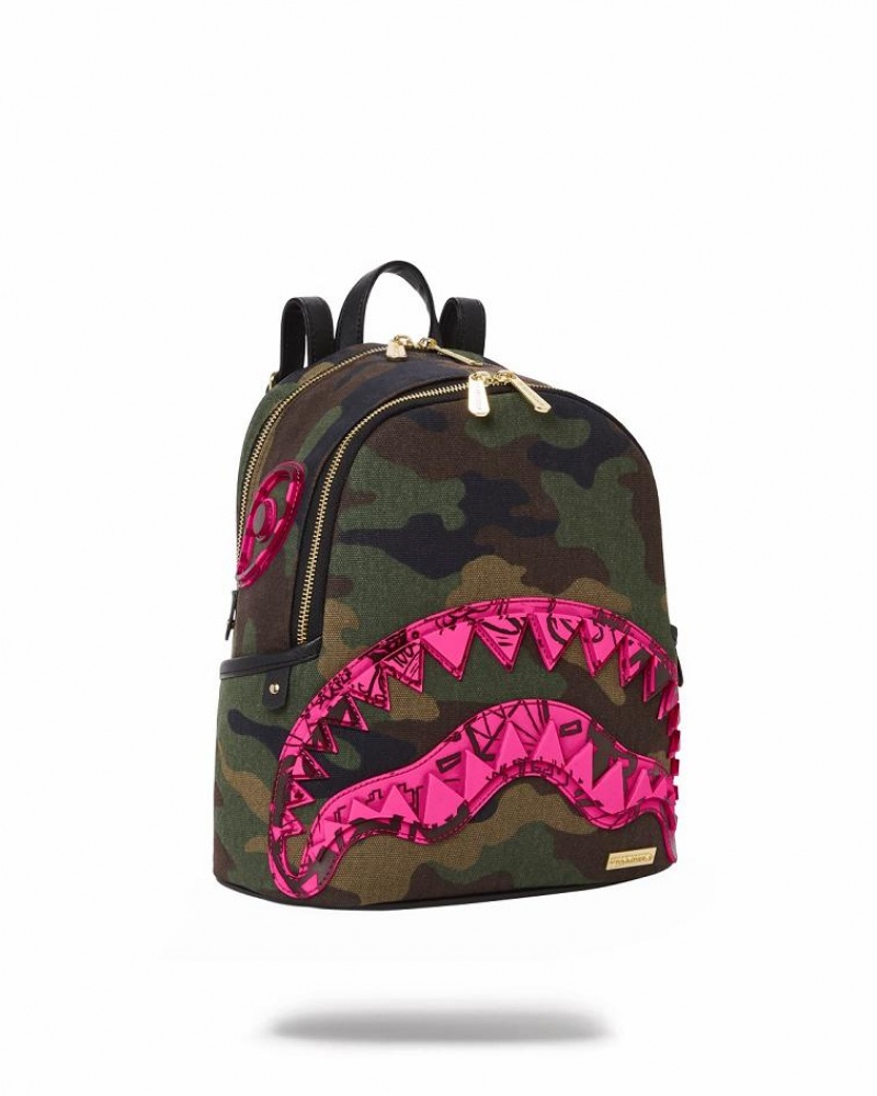 Green Women's Sprayground Drop Zone Savage | QICS17980