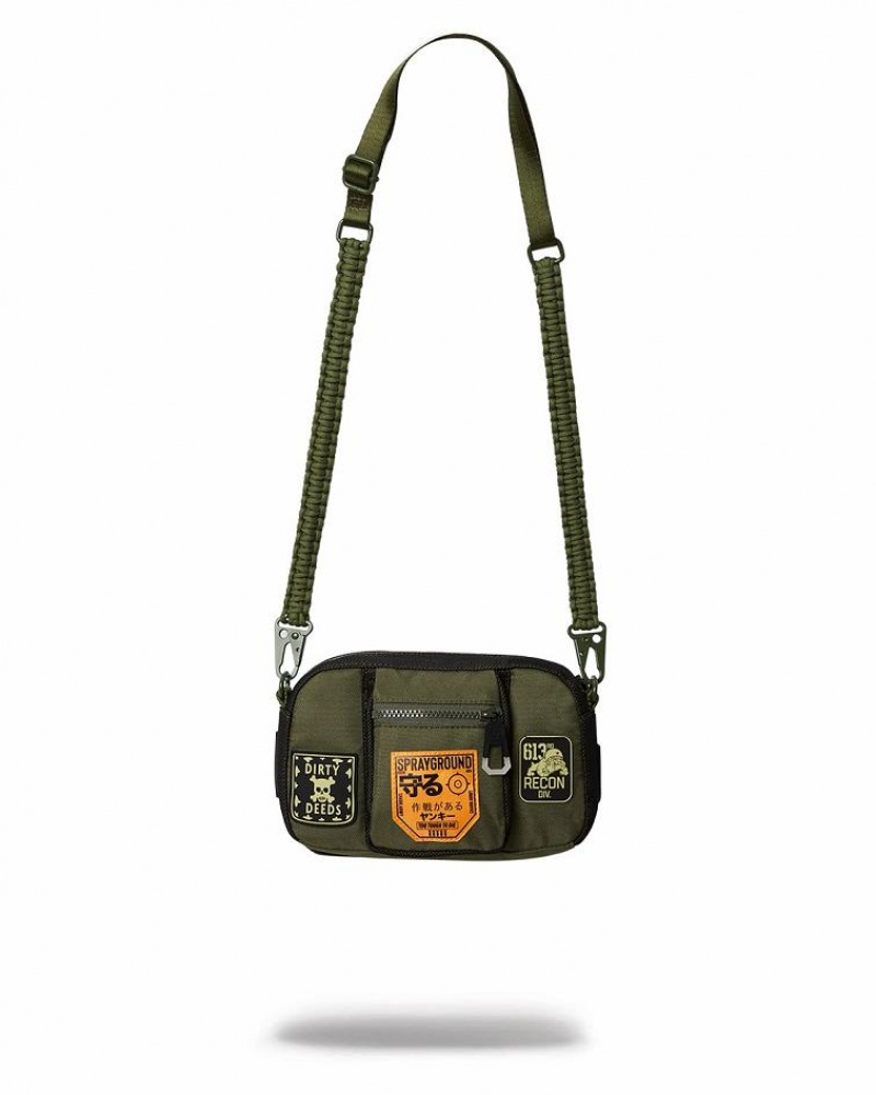 Green Women's Sprayground Special Ops Full Throttle Slings Bag | ABYQ29785