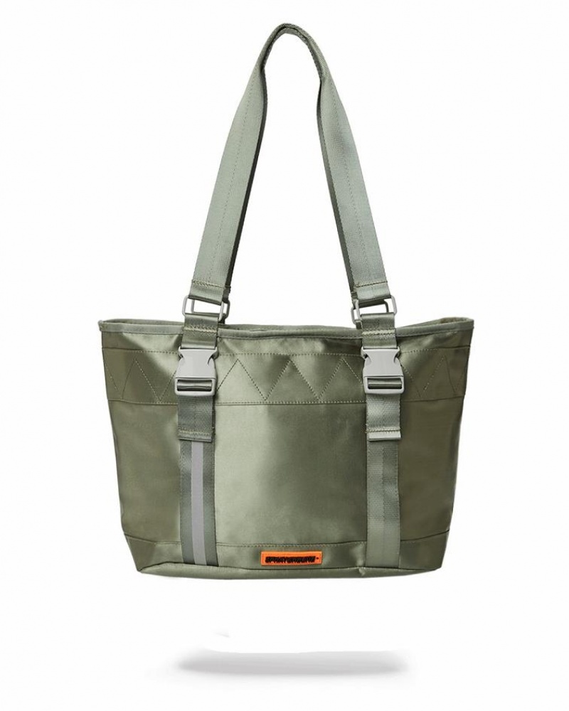 Green Women's Sprayground Special Ops Tote Bags | MPED38427