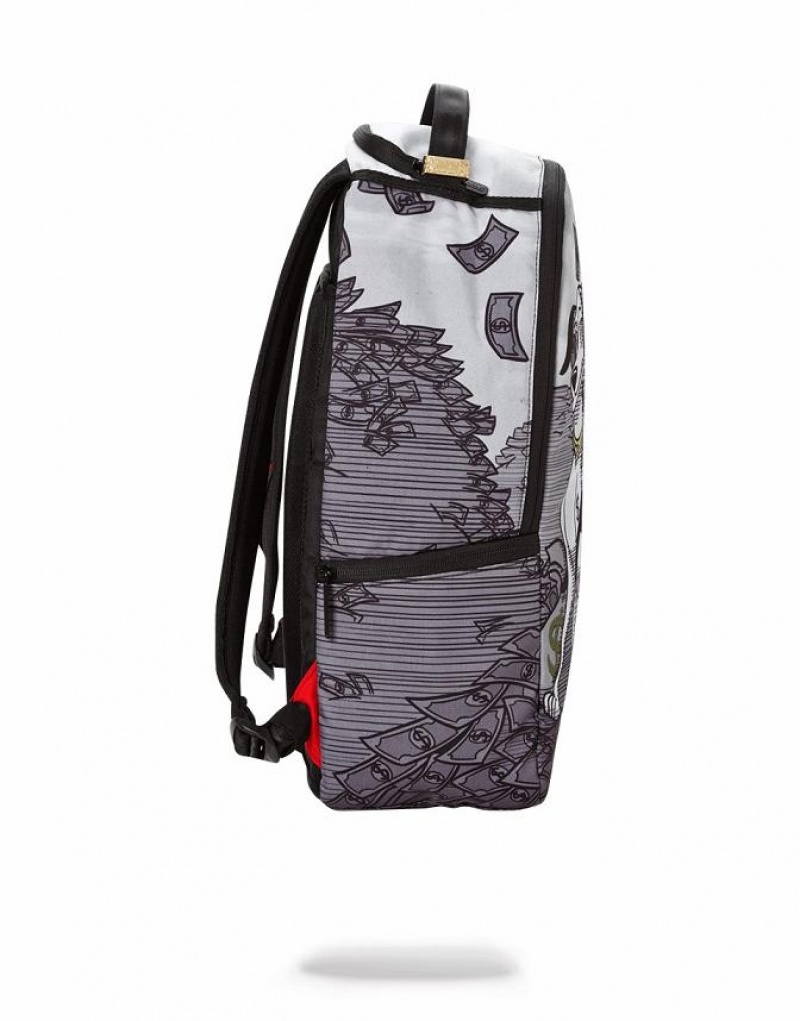 Grey Men's Sprayground Richie Rich Backpacks | JYPL78462