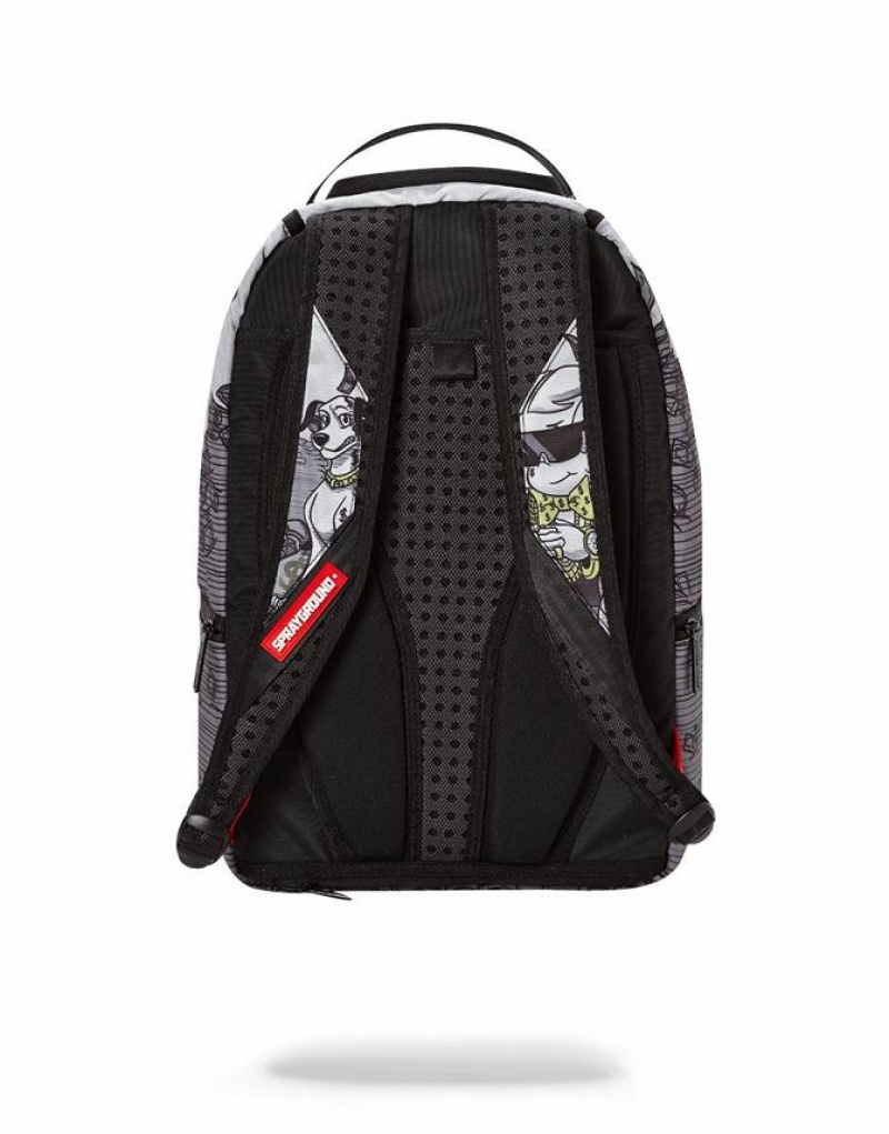 Grey Men's Sprayground Richie Rich Backpacks | JYPL78462