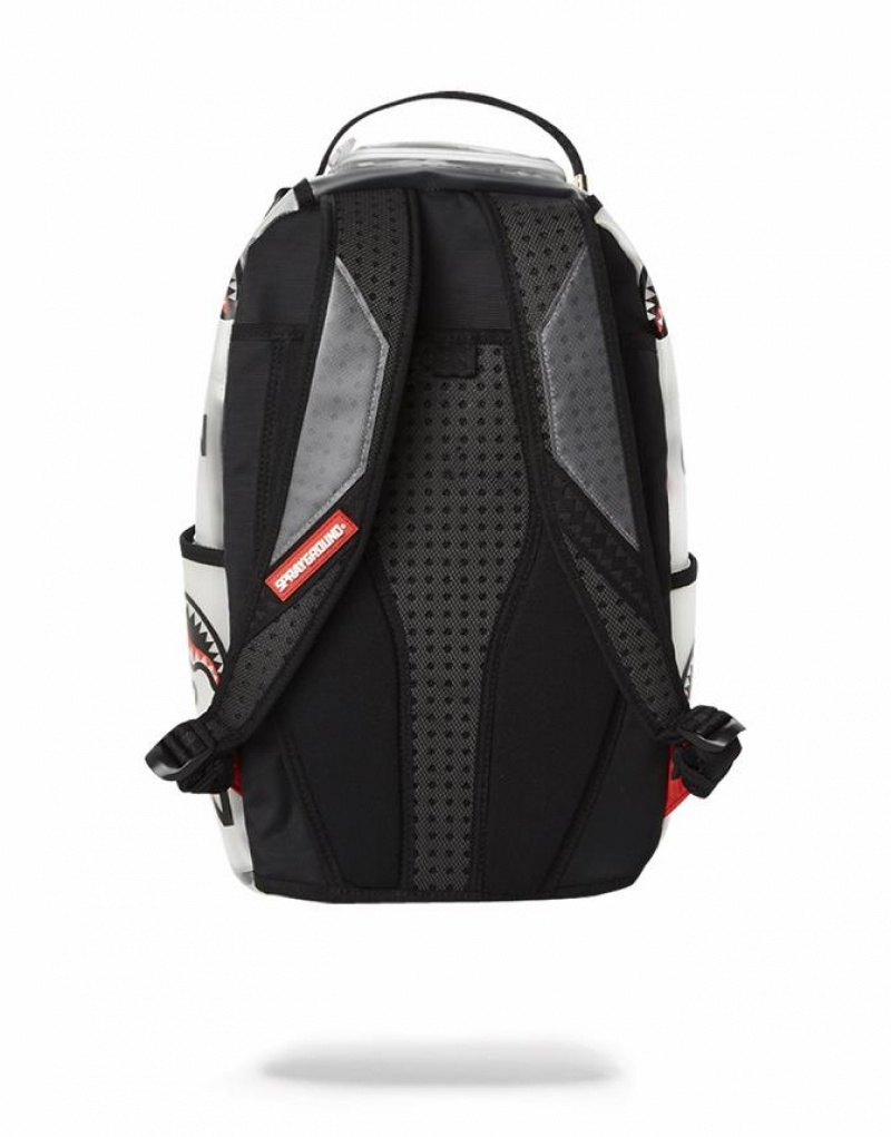 Grey Men's Sprayground Rip Me Open Backpacks | FMNX10594