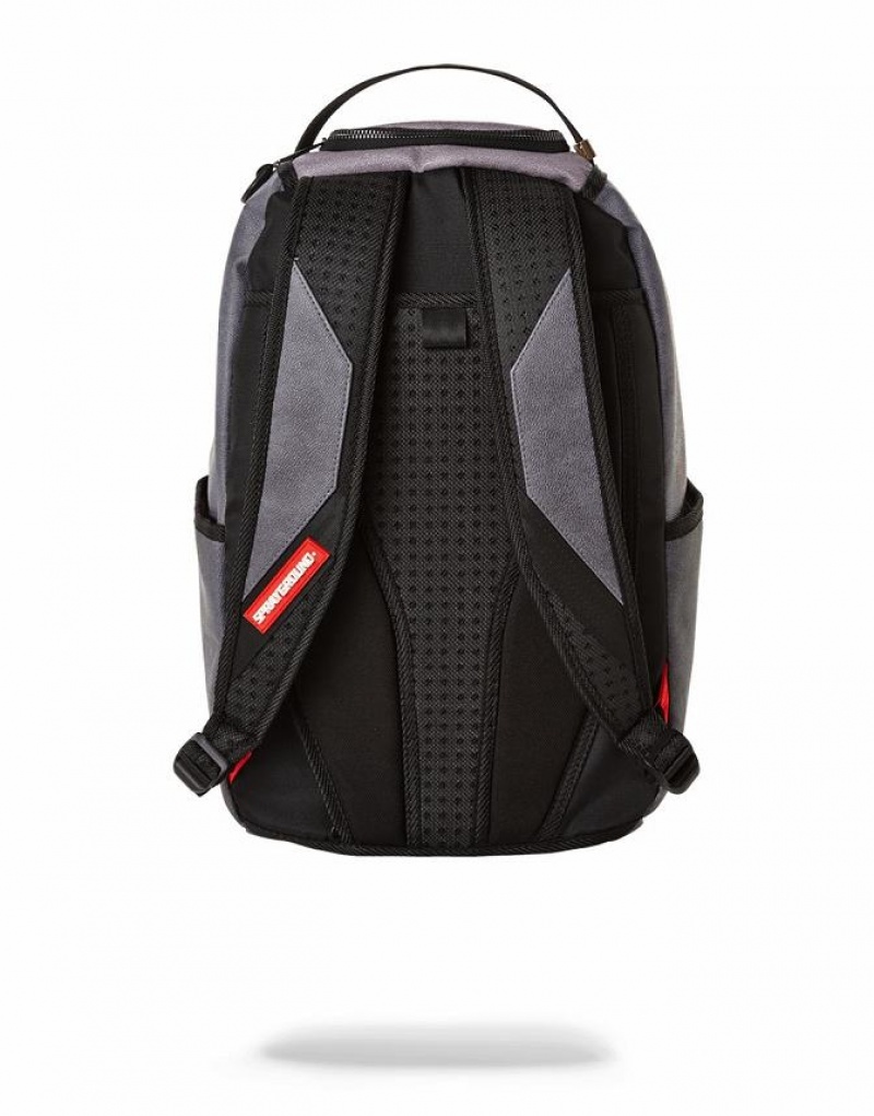 Grey Men's Sprayground Tupac Golden Boy Backpacks | ODUA86127