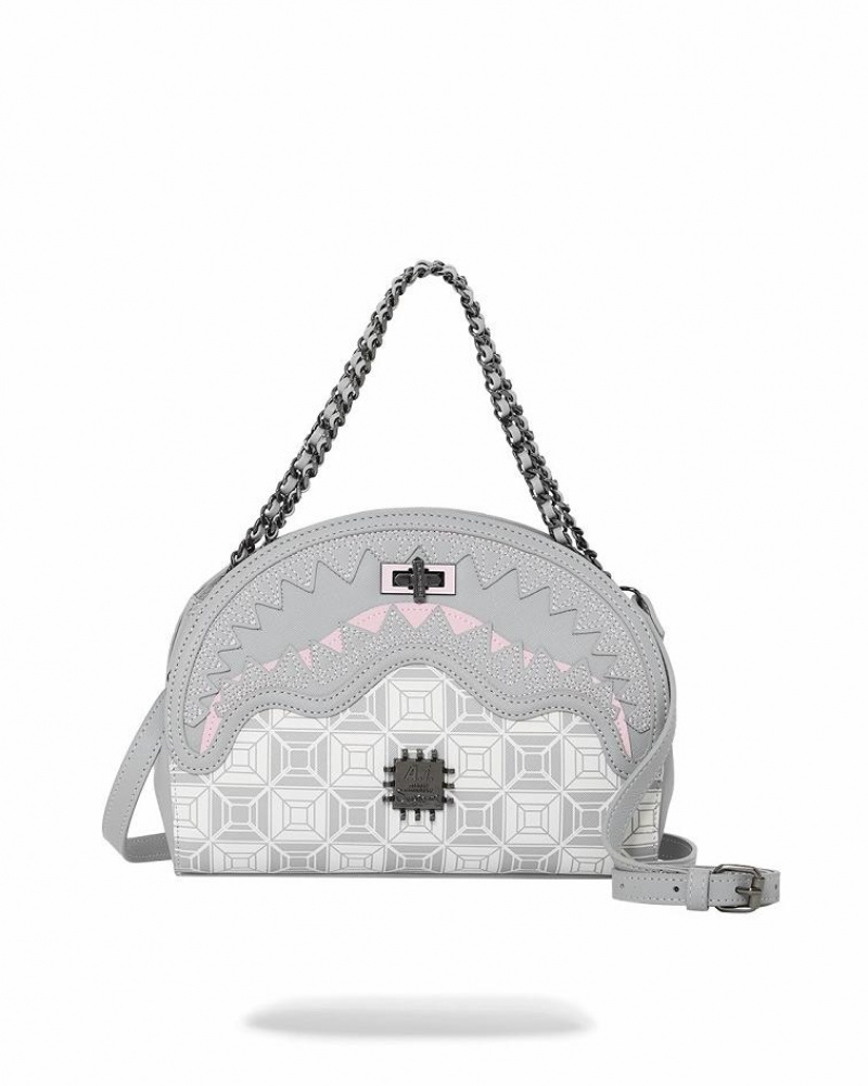 Grey Women\'s Sprayground A.I.8 African Intelligence Handbag | WSDH32756