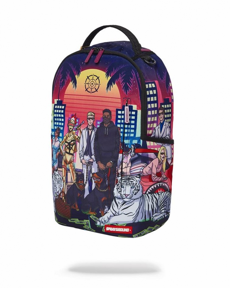 Multicolor Men's Sprayground 305 Future Backpacks | YKJW30417