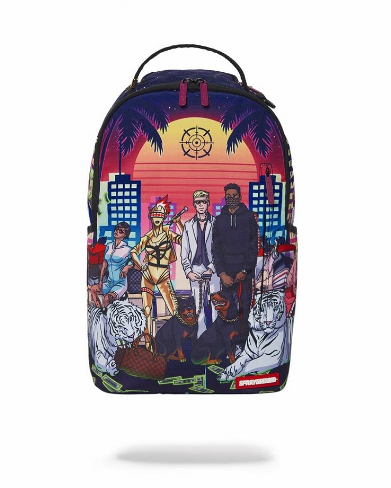 Multicolor Men\'s Sprayground 305 Future Backpacks | YKJW30417