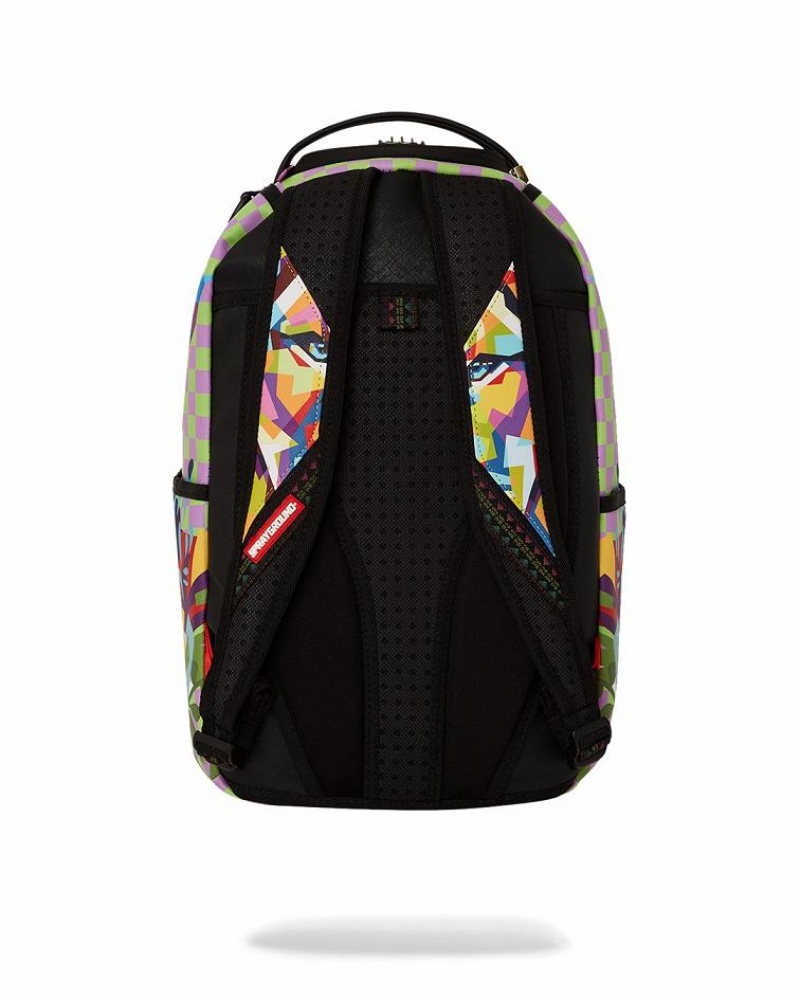 Multicolor Men's Sprayground A.I.8 African Intelligence Backpacks | HWYF92143