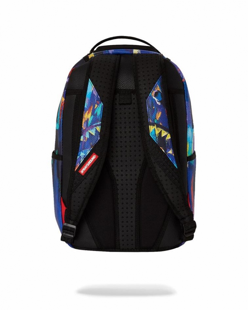 Multicolor Men's Sprayground A.I.8 African Intelligence Backpacks | QCNB09378