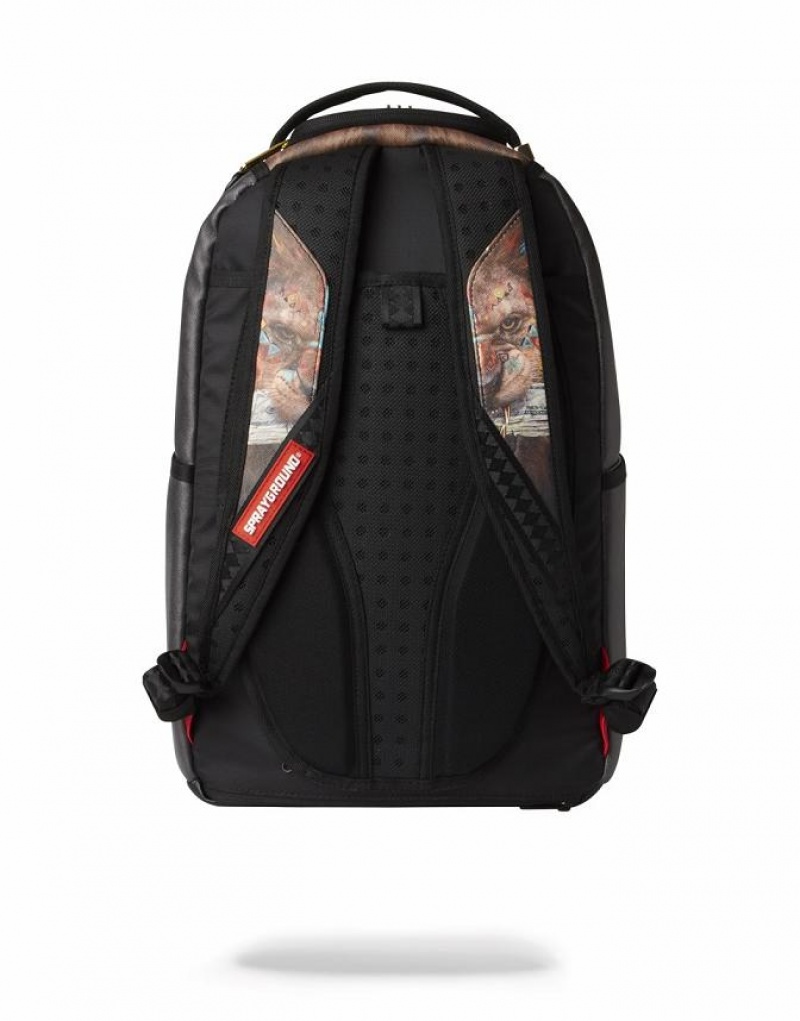 Multicolor Men's Sprayground Ai Ceo Lion Backpacks | KXJG65280