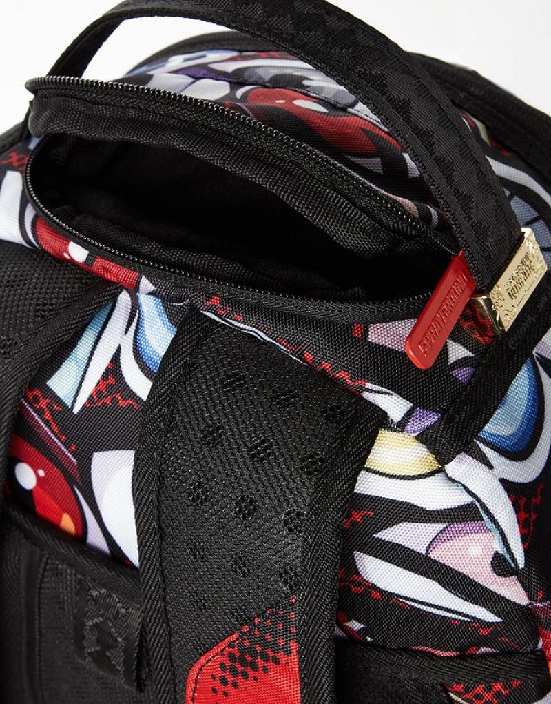 Multicolor Men's Sprayground All Eyes On You Backpacks | BKSQ46137