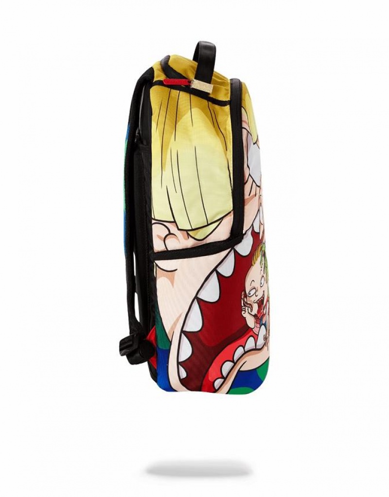 Multicolor Men's Sprayground Angelica Shark Backpacks | OJLU50298