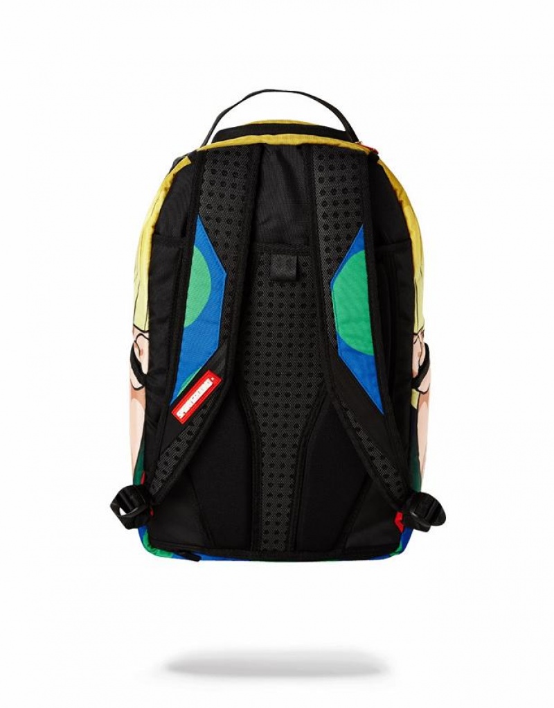 Multicolor Men's Sprayground Angelica Shark Backpacks | OJLU50298