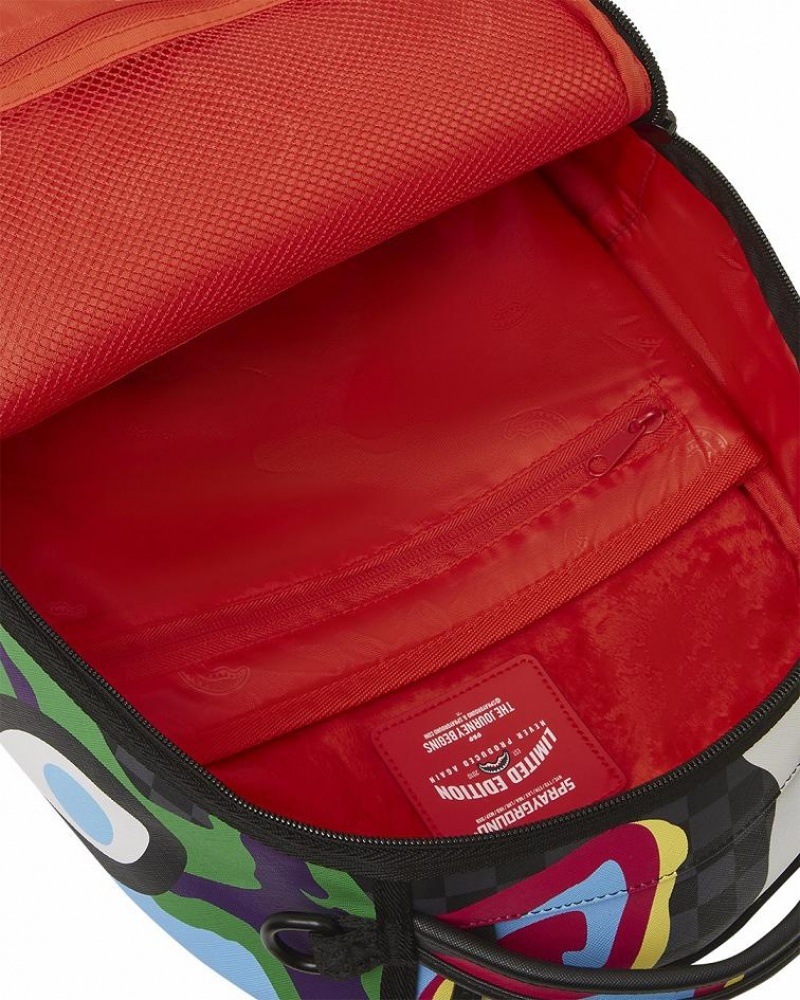 Multicolor Men's Sprayground Artistic Pursuit Backpacks | JVBH15946