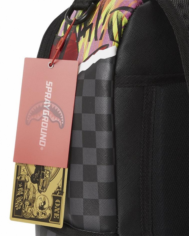 Multicolor Men's Sprayground Artistic Pursuit Backpacks | JVBH15946