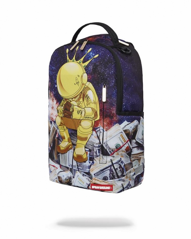 Multicolor Men's Sprayground Astromoney Backpacks | HGOK07419