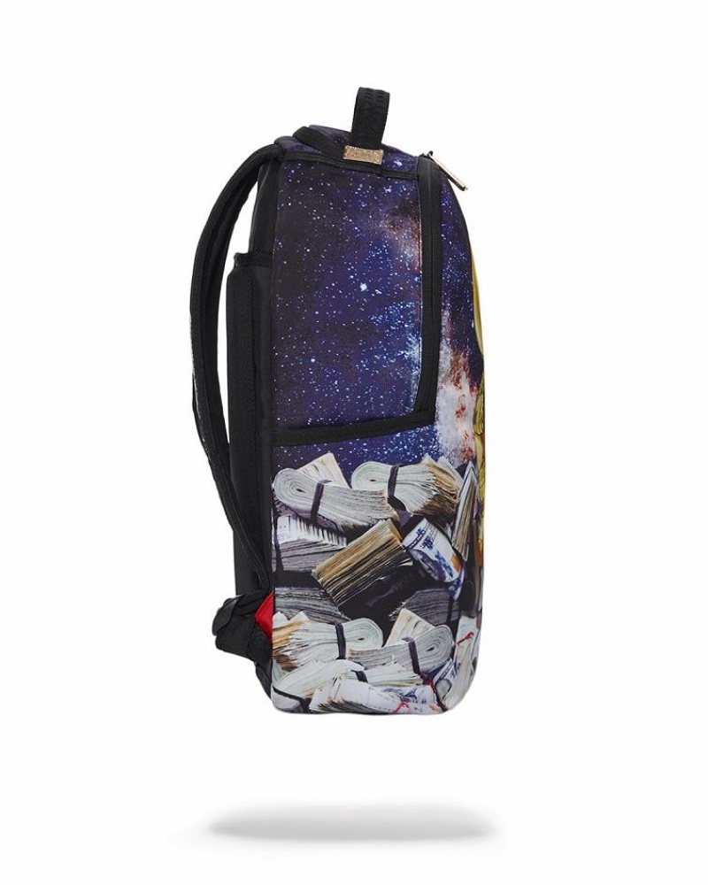 Multicolor Men's Sprayground Astromoney Backpacks | HGOK07419