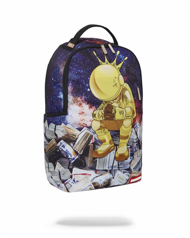 Multicolor Men's Sprayground Astromoney Backpacks | HGOK07419