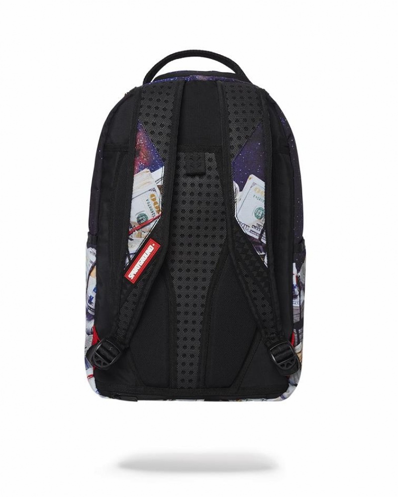 Multicolor Men's Sprayground Astromoney Backpacks | HGOK07419