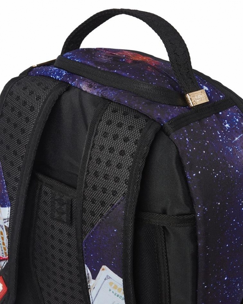 Multicolor Men's Sprayground Astromoney Backpacks | HGOK07419