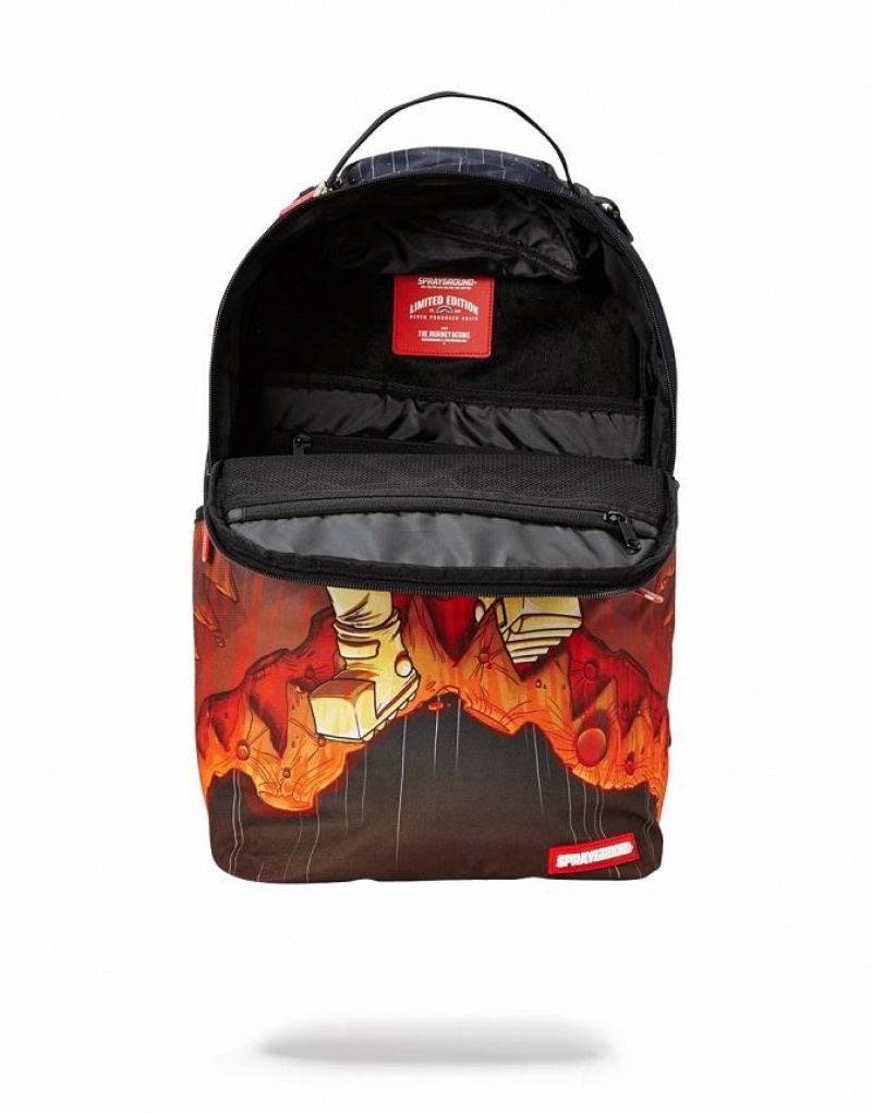 Multicolor Men's Sprayground Astronaut Meteor Shark Backpacks | TJCN03916