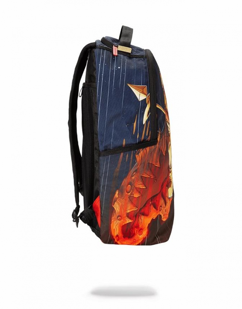 Multicolor Men's Sprayground Astronaut Meteor Shark Backpacks | TJCN03916