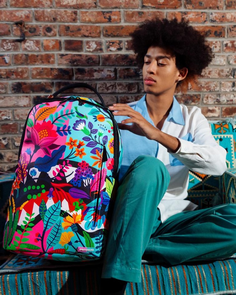 Multicolor Men's Sprayground Avant Garden Backpacks | VOEA18706