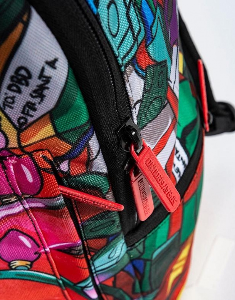 Multicolor Men's Sprayground Bad Santa Backpacks | DOXU65429