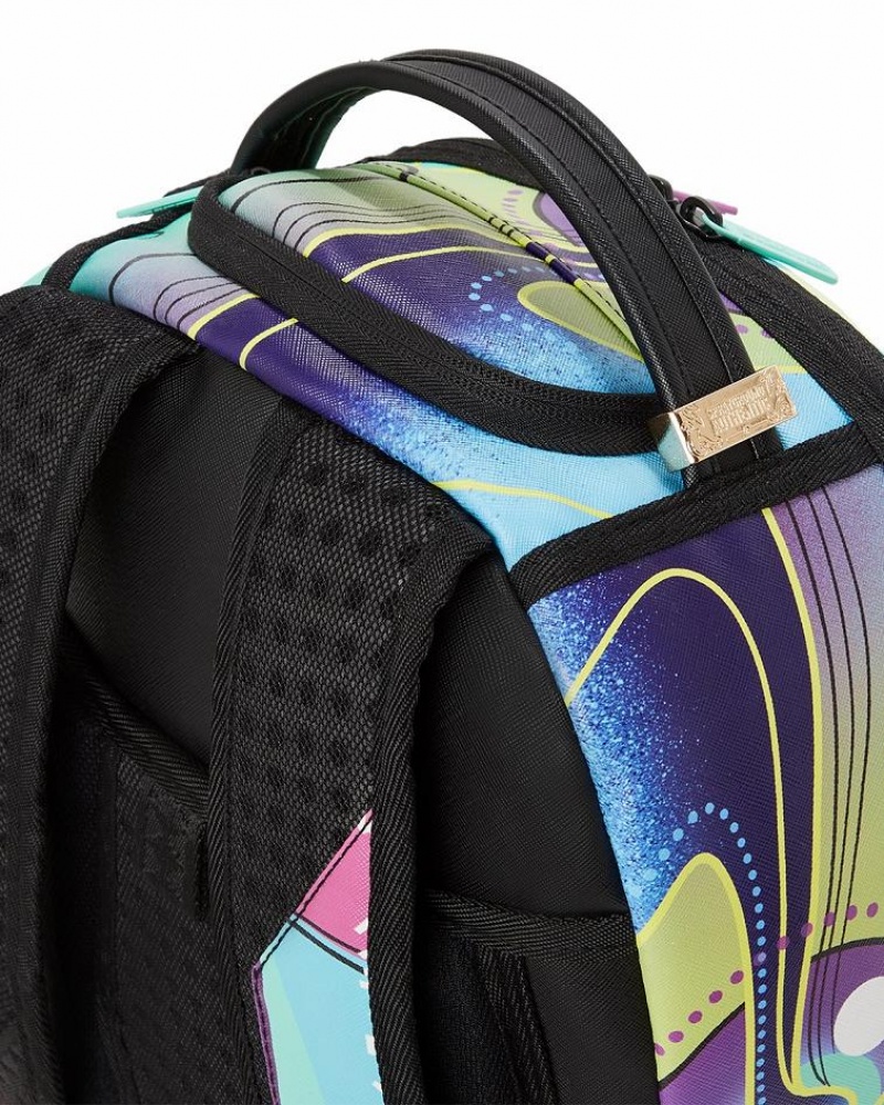 Multicolor Men's Sprayground Beautiful Nightmare Backpacks | KWOY86974