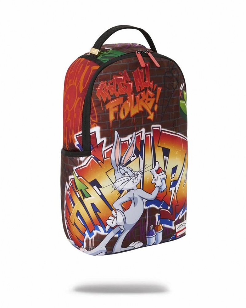 Multicolor Men's Sprayground Bugs Master Carrots Backpacks | FZVO50214