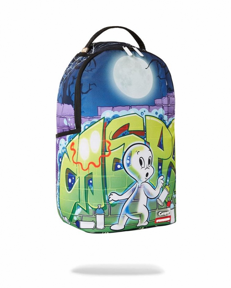 Multicolor Men's Sprayground Casper Graff Nights Backpacks | DRBV75924