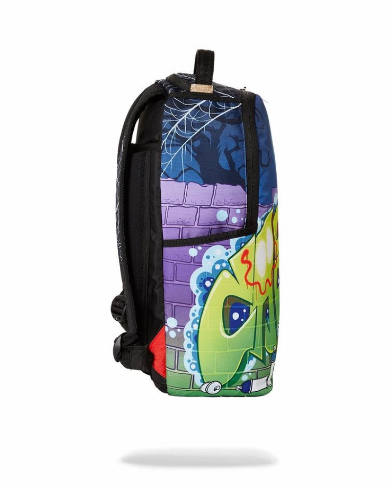 Multicolor Men's Sprayground Casper Graff Nights Backpacks | DRBV75924