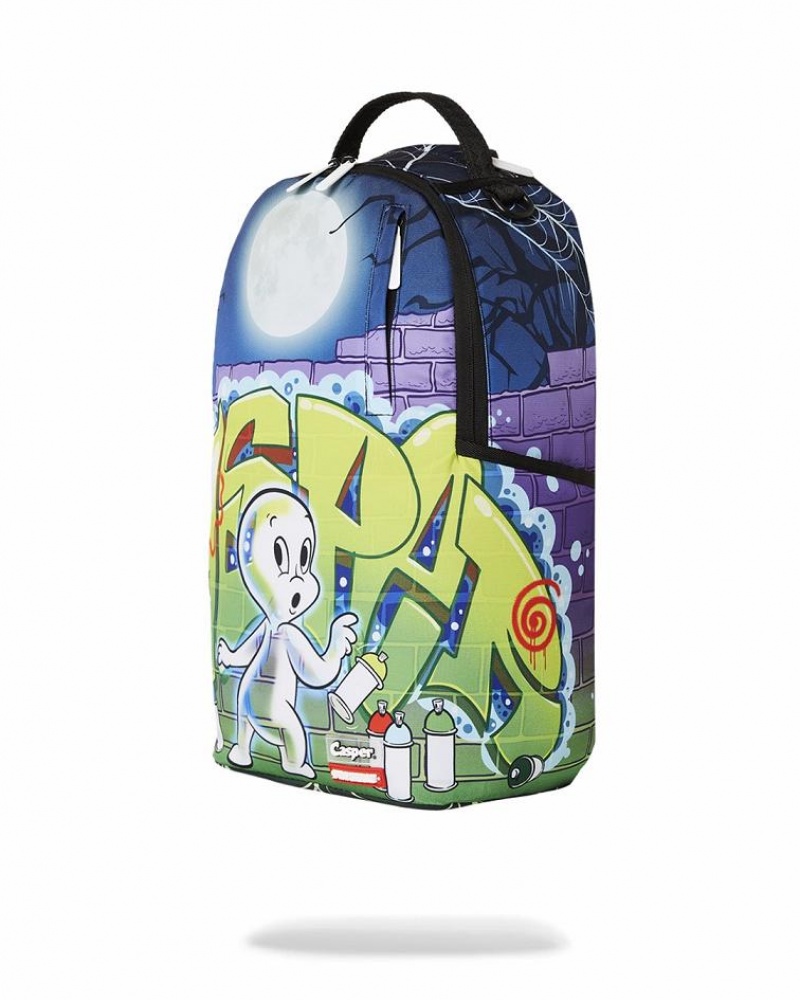 Multicolor Men's Sprayground Casper Graff Nights Backpacks | DRBV75924