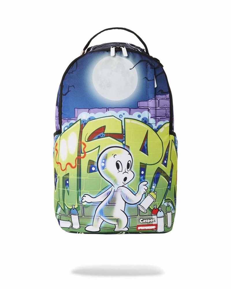 Multicolor Men\'s Sprayground Casper Graff Nights Backpacks | DRBV75924