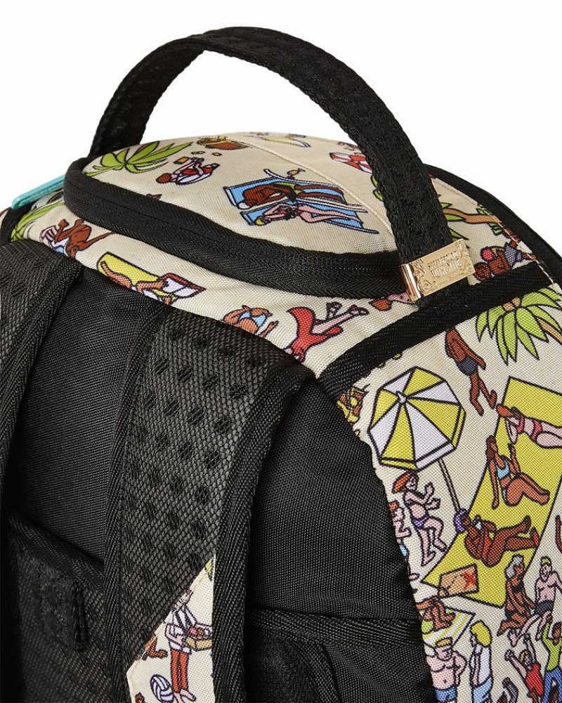 Multicolor Men's Sprayground Chaos County Backpacks | ZJUA06357