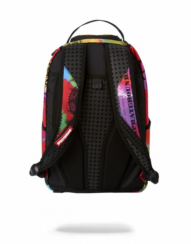 Multicolor Men's Sprayground Color Waves Backpacks | LDPW60718