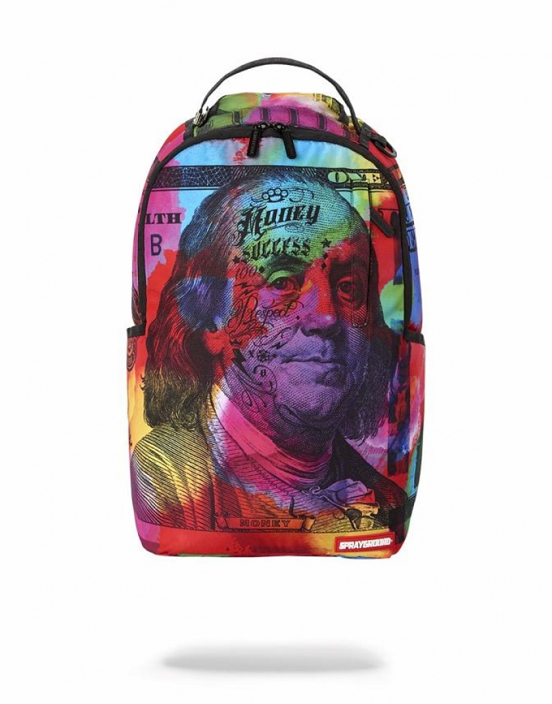 Multicolor Men\'s Sprayground Color Waves Backpacks | LDPW60718