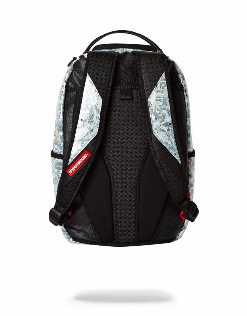 Multicolor Men's Sprayground Counterfeit Backpacks | DTIY47683