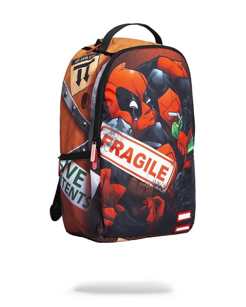 Multicolor Men's Sprayground Deadpool Overnight Express Backpacks | QKNE79124