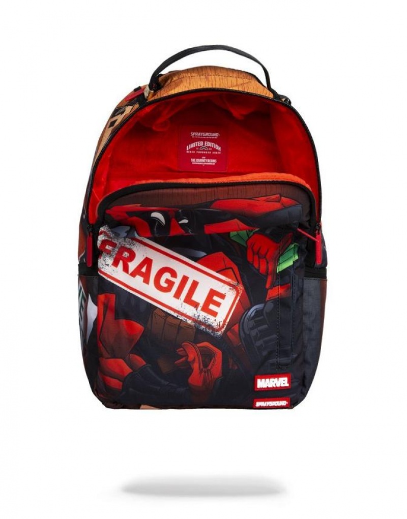 Multicolor Men's Sprayground Deadpool Overnight Express Backpacks | QKNE79124