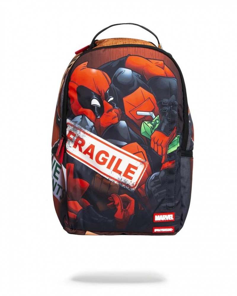 Multicolor Men\'s Sprayground Deadpool Overnight Express Backpacks | QKNE79124