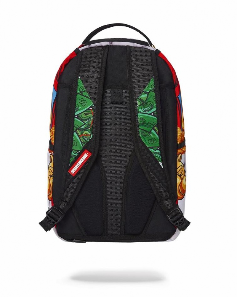 Multicolor Men's Sprayground Diablo Money Dip Backpacks | CQFN89241