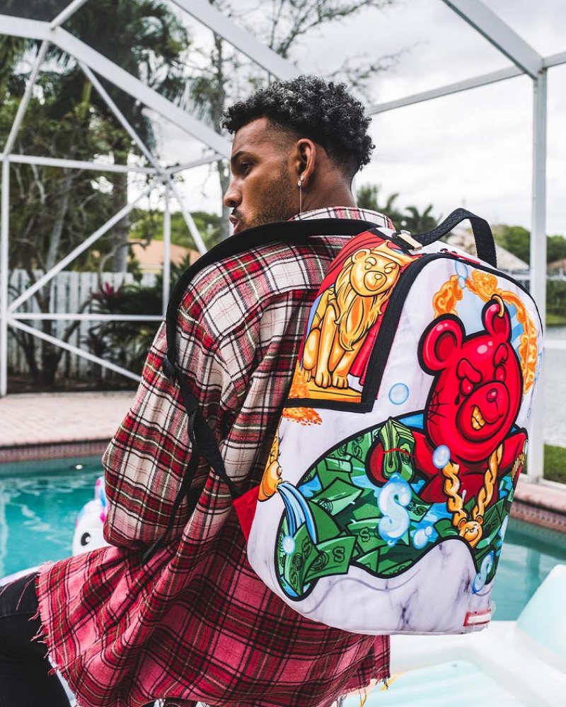 Multicolor Men's Sprayground Diablo Money Dip Backpacks | CQFN89241