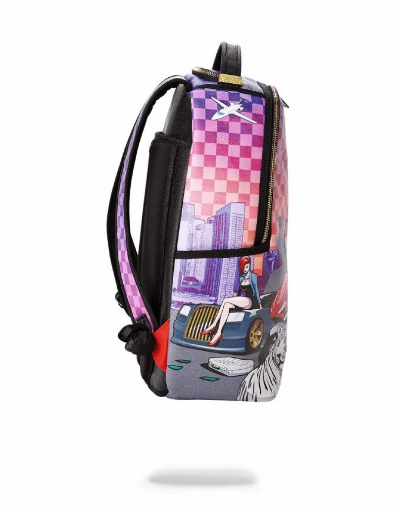 Multicolor Men's Sprayground Dope Bag Dealer Backpacks | ECIW62387